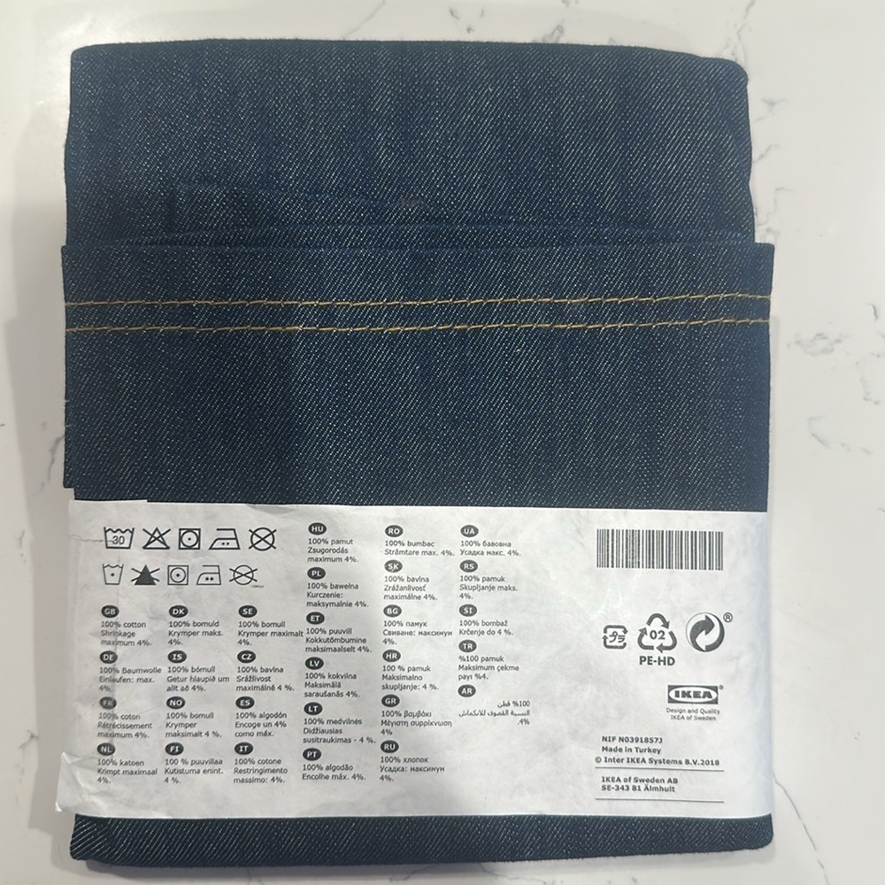 NEW IKEA SISSIL Cushion Cover Denim Blue 20" x 20" 004.326.88 - Picture 3 of 3